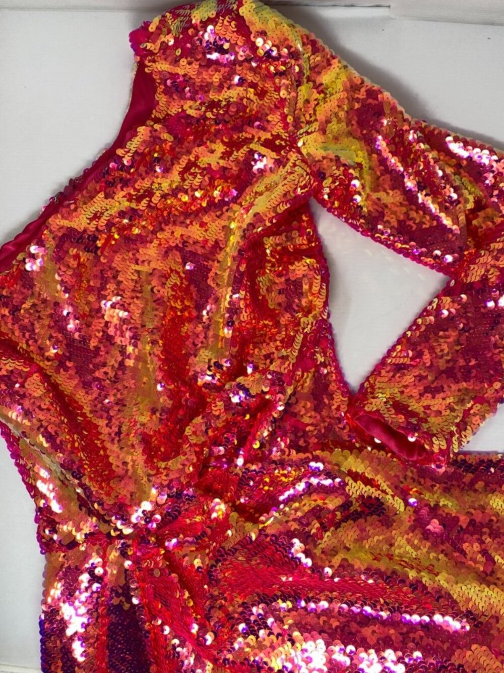 Nadine Merabi Celina Hot Pink Sequin Draped Mini Dress S/M - Picture 10 of 14